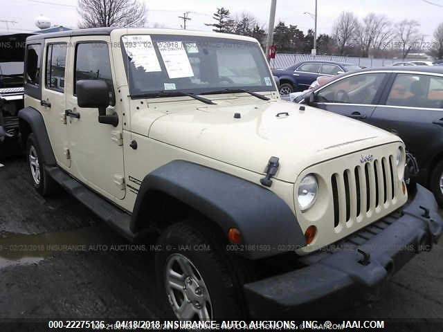 1J4BA3H19BL604050 - 2011 JEEP WRANGLER UNLIMITED SPORT CREAM photo 1