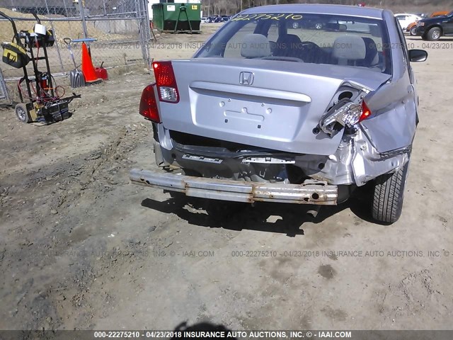 1HGES16304L004613 - 2004 HONDA CIVIC DX VP SILVER photo 6