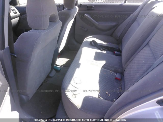 1HGES16304L004613 - 2004 HONDA CIVIC DX VP SILVER photo 8