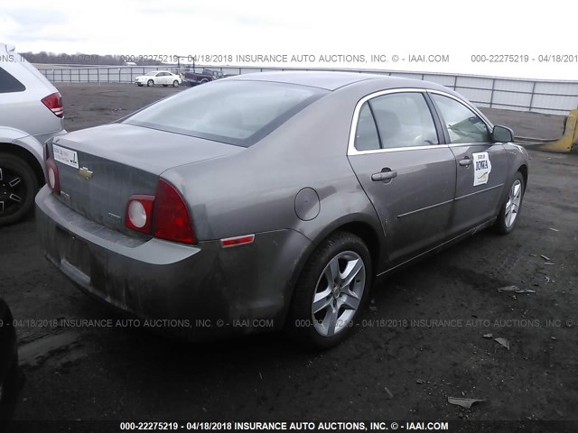 1G1ZA5EU9BF321055 - 2011 CHEVROLET MALIBU LS ნაცრისფერი ფოტო 4