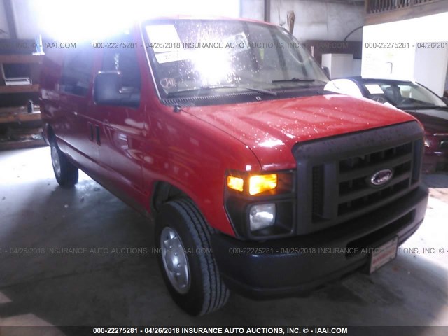 1FTNE2EL6DDA91084 - 2013 FORD ECONOLINE E250 VAN RED photo 1