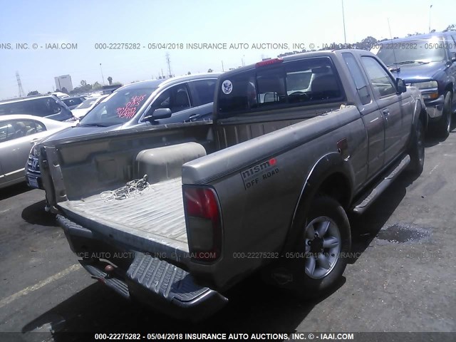 1N6DD26S91C314284 - 2001 NISSAN FRONTIER KING CAB XE BROWN photo 4
