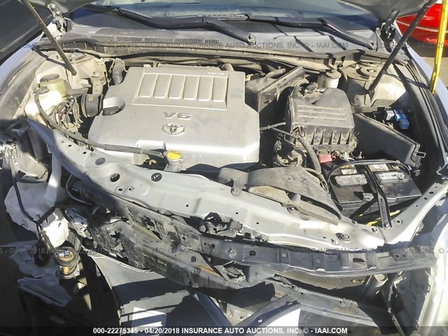 4T1BK46K37U559611 - 2007 TOYOTA CAMRY NEW GENERAT LE/XLE/SE SILVER photo 10