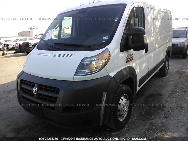 3C6TRVAG6JE103063 - 2018 RAM PROMASTER 1500 1500 STANDARD WHITE photo 2