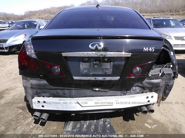 JNKBY01E26M208067 - 2006 INFINITI M45 SPORT BLACK photo 6