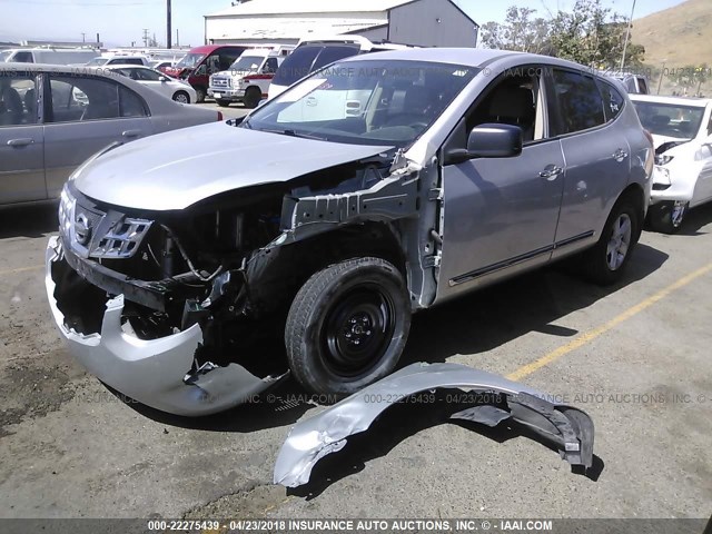 JN8AS5MT0CW606789 - 2012 NISSAN ROGUE S/SV SILVER photo 2