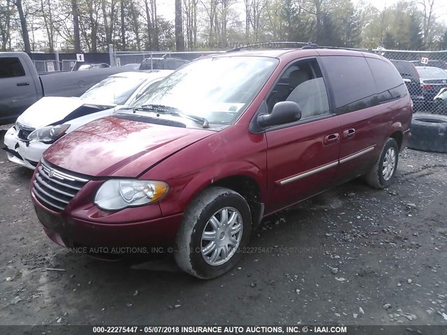 2A8GP54L46R713406 - 2006 CHRYSLER TOWN & COUNTRY TOURING RED photo 2
