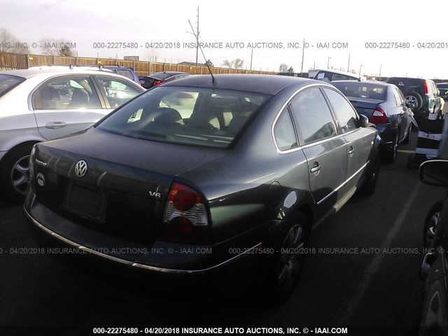 WVWRH63B43P246660 - 2003 VOLKSWAGEN PASSAT GLX GRAY photo 4