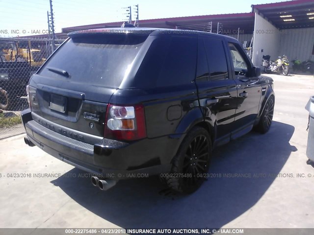 SALSK25408A136492 - 2008 LAND ROVER RANGE ROVER SPORT HSE BLACK photo 4