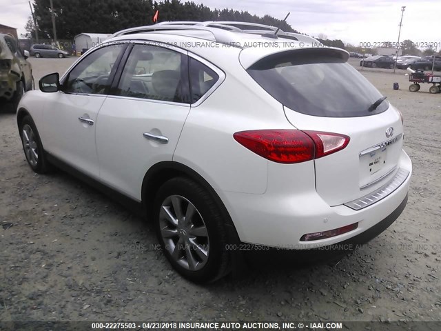 JN1AJ0HRXAM757344 - 2010 INFINITI EX35 JOURNEY WHITE photo 3