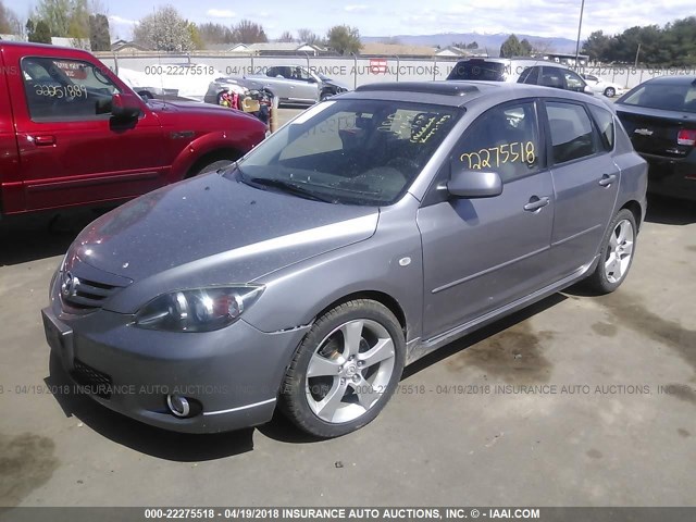 JM1BK143151294541 - 2005 MAZDA 3 HATCHBACK GRAY photo 2