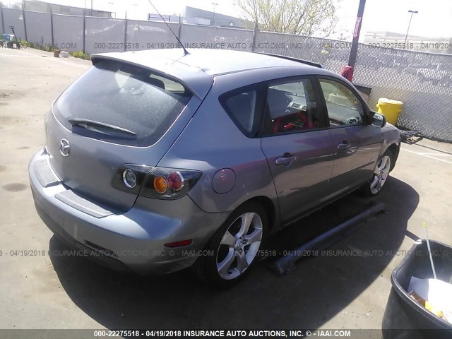 JM1BK143151294541 - 2005 MAZDA 3 HATCHBACK GRAY photo 4