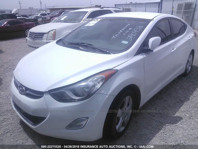 5NPDH4AE9DH290453 - 2013 HYUNDAI ELANTRA GLS/LIMITED WHITE photo 2