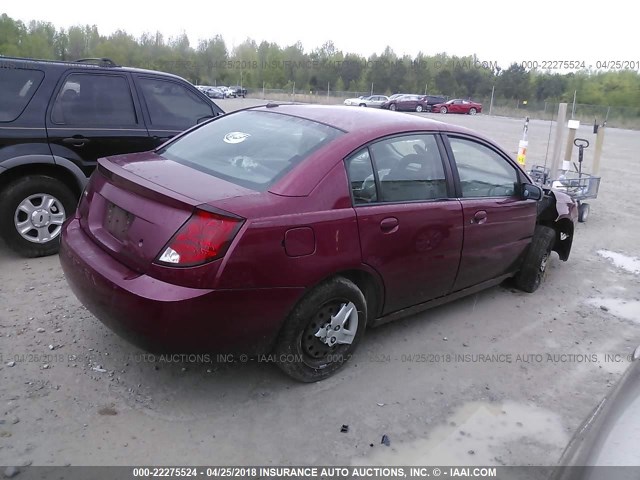 1G8AJ55F16Z143002 - 2006 SATURN ION LEVEL 2 RED photo 4