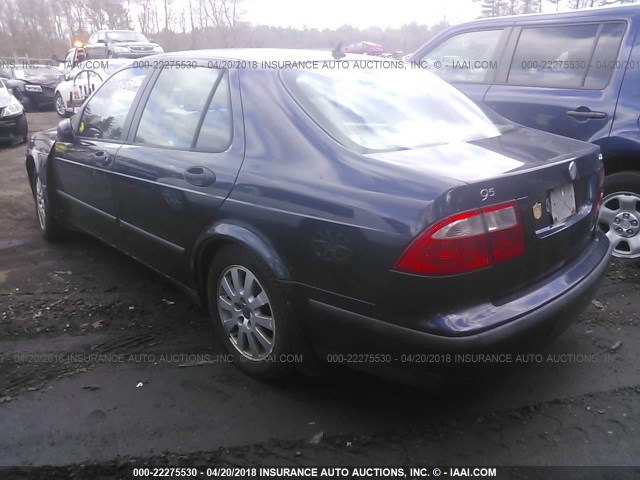 YS3EB49E333030496 - 2003 SAAB 9-5 LINEAR BLUE photo 3