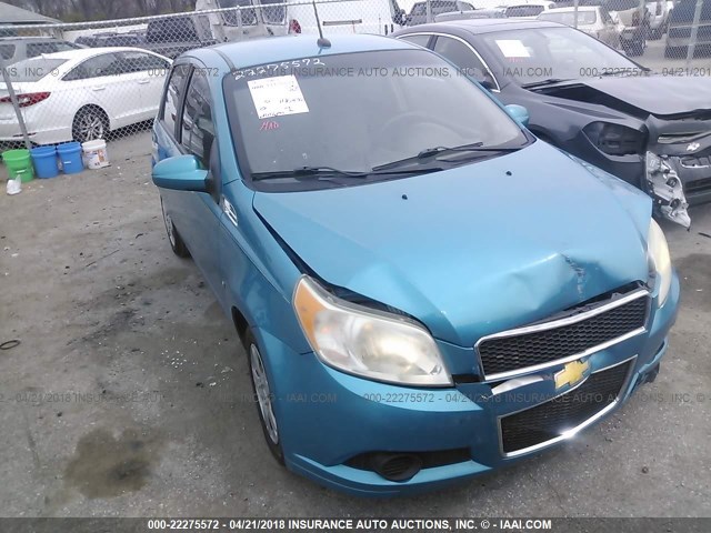 KL1TD66E79B314454 - 2009 CHEVROLET AVEO LS/LT 青色 照片 1