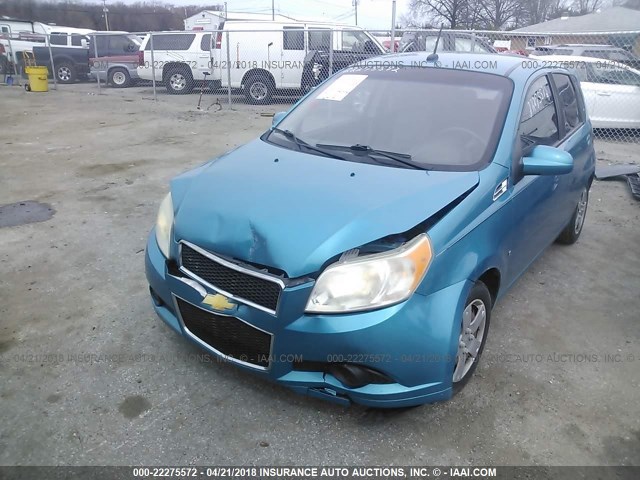 KL1TD66E79B314454 - 2009 CHEVROLET AVEO LS/LT TEAL photo 2