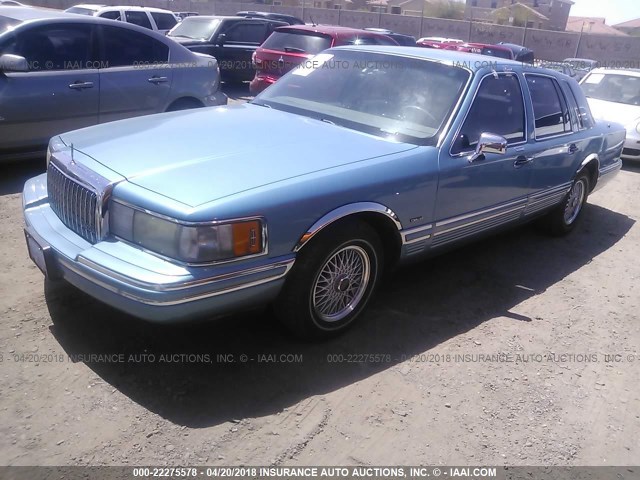 1LNLM81W4PY721898 - 1993 LINCOLN TOWN CAR EXECUTIVE Կապույտ լուսանկար 2