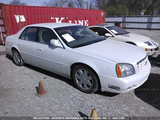 1G6KF57925U210336 - 2005 CADILLAC DEVILLE DTS WHITE photo 1