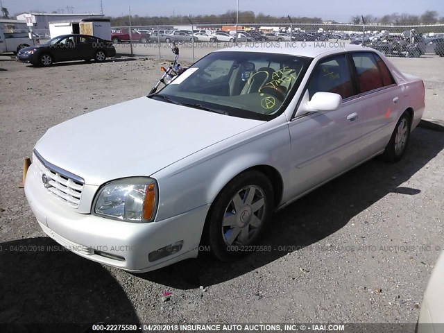 1G6KF57925U210336 - 2005 CADILLAC DEVILLE DTS WHITE photo 2