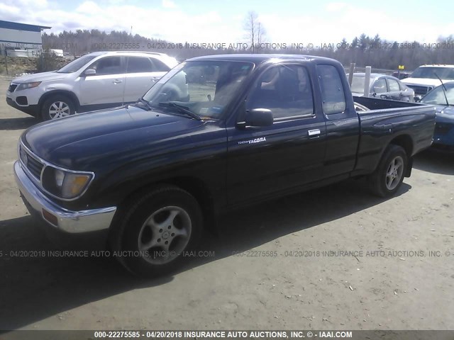 4TAVN52N6TZ117008 - 1996 TOYOTA TACOMA XTRACAB BLACK photo 2