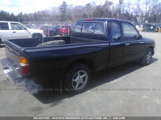 4TAVN52N6TZ117008 - 1996 TOYOTA TACOMA XTRACAB BLACK photo 4