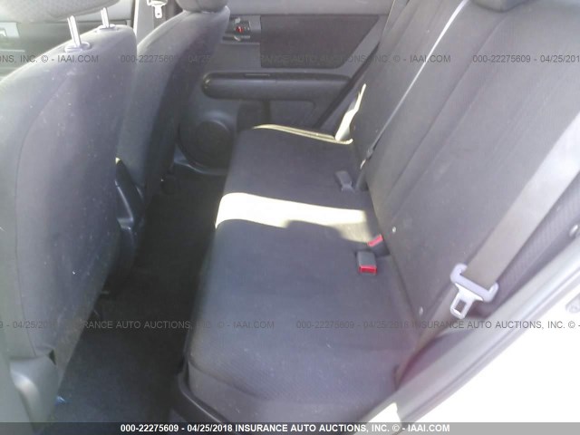 JTLKE50E481041499 - 2008 TOYOTA SCION XB თეთრი ფოტო 8