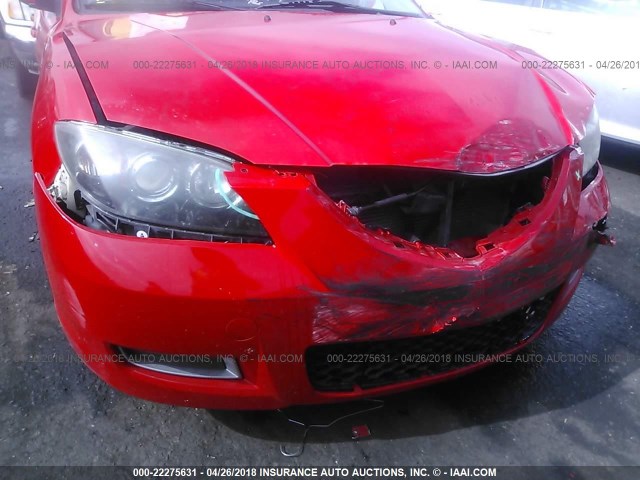 JM1BK12G581840574 - 2008 MAZDA 3 I RED photo 6