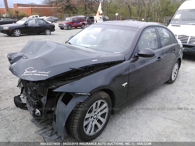 WBAVB17556NK36997 - 2006 BMW 325 I AUTOMATIC შავი ფოტო 2