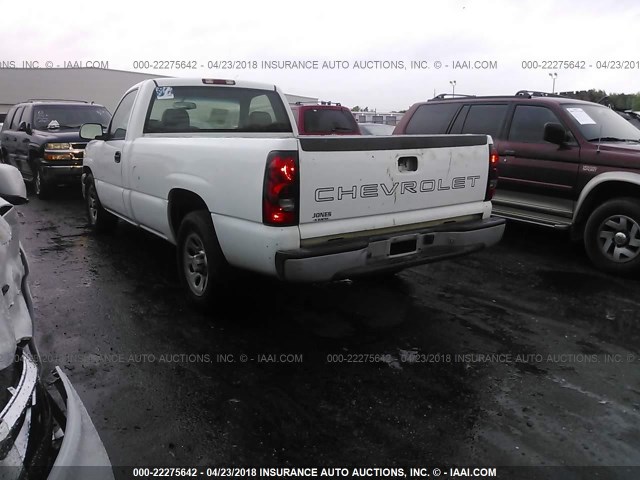 1GCEC14X17Z184493 - 2007 CHEVROLET SILVERADO C1500 CLASSIC WHITE photo 3