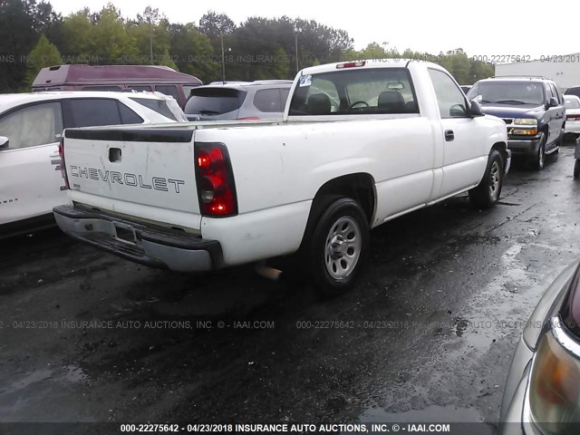 1GCEC14X17Z184493 - 2007 CHEVROLET SILVERADO C1500 CLASSIC WHITE photo 4