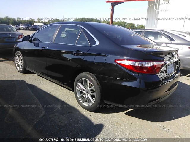 4T1BF1FK6FU058830 - 2015 TOYOTA CAMRY LE/XLE/SE/XSE BLACK photo 3