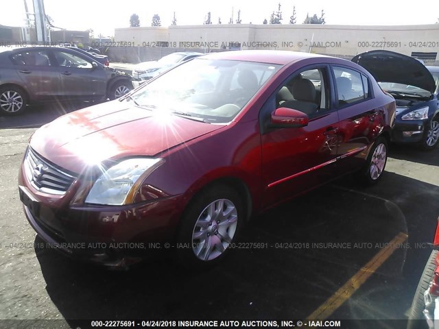 3N1AB6AP9BL715154 - 2011 NISSAN SENTRA 2.0/2.0S/SR/2.0SL RED photo 2