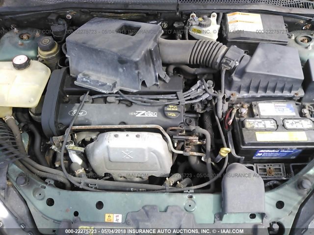 3FAFP31311R232839 - 2001 FORD FOCUS ZX3 GREEN photo 10