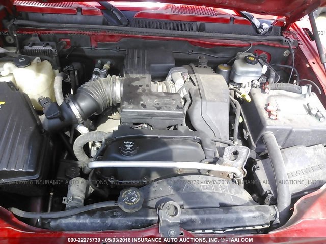 5GTDN136568132022 - 2006 HUMMER H3 წითელი ფოტო 10