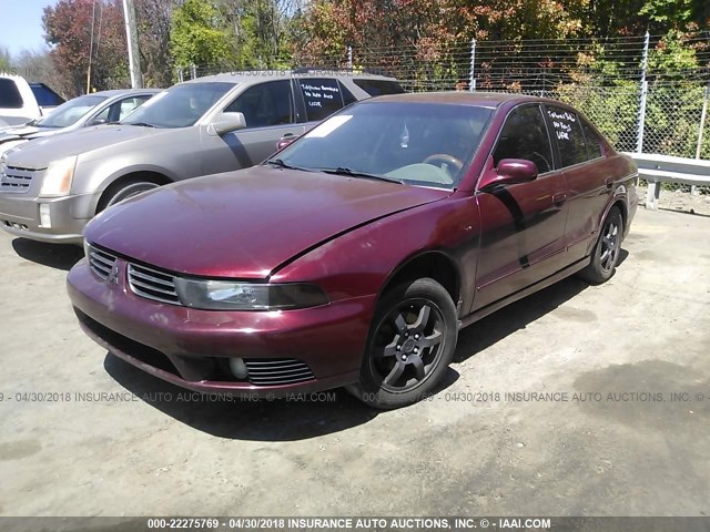 4A3AA46H43E142376 - 2003 MITSUBISHI GALANT ES/LS/GTZ MAROON photo 2