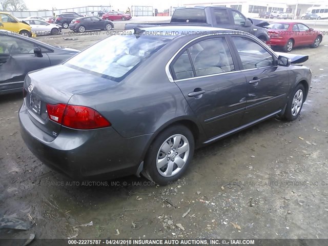 KNAGE228195354539 - 2009 KIA OPTIMA LX/EX GRAY photo 4