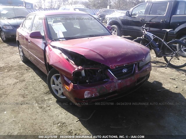 KMHDN46D04U749637 - 2004 HYUNDAI ELANTRA GLS/GT RED photo 6