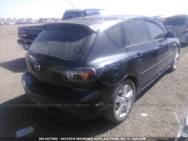 JM1BK143751292678 - 2005 MAZDA 3 HATCHBACK BLACK photo 4