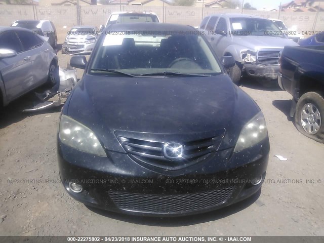 JM1BK143751292678 - 2005 MAZDA 3 HATCHBACK BLACK photo 6