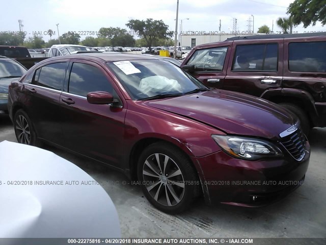 1C3CCBHG7CN145954 - 2012 CHRYSLER 200 S 栗色 照片 1