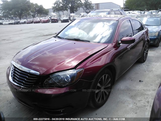 1C3CCBHG7CN145954 - 2012 CHRYSLER 200 S MAROON photo 2