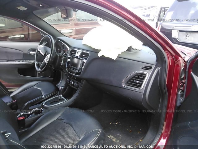 1C3CCBHG7CN145954 - 2012 CHRYSLER 200 S MAROON photo 5