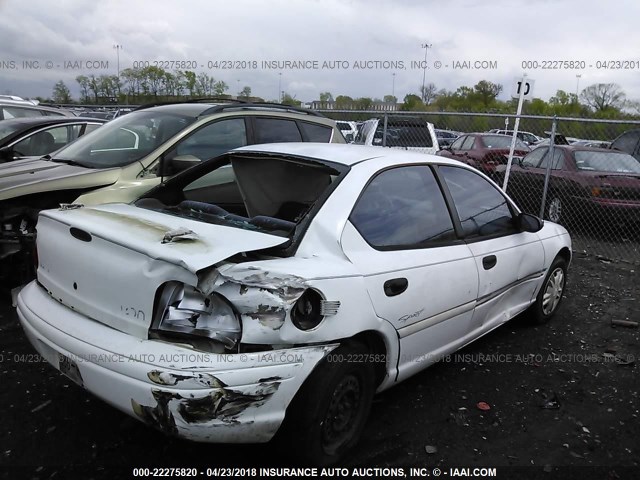 3B3ES47CXVT504199 - 1997 DODGE NEON HIGHLINE/SPORT WHITE photo 4