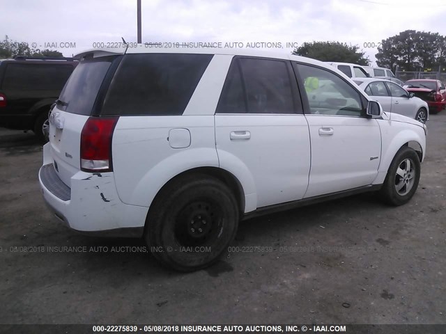 5GZCZ33Z77S816473 - 2007 SATURN VUE HYBRID WHITE photo 4