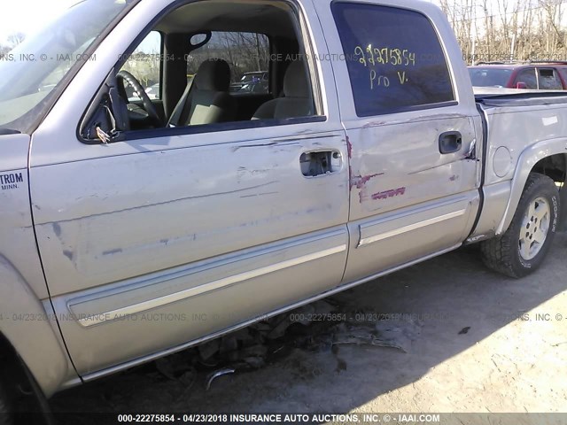 2GCEK13T861114367 - 2006 CHEVROLET SILVERADO K1500 SILVER photo 6