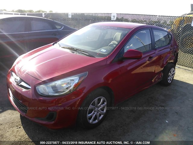 KMHCT5AE8DU128816 - 2013 HYUNDAI ACCENT GLS/GS RED photo 2