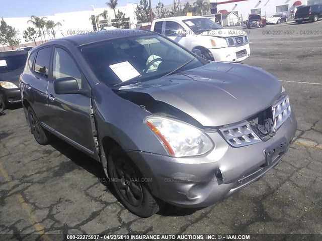 JN8AS5MTXCW610395 - 2012 NISSAN ROGUE S/SV GRAY photo 1
