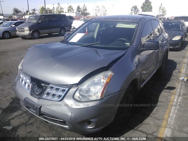 JN8AS5MTXCW610395 - 2012 NISSAN ROGUE S/SV GRAY photo 2