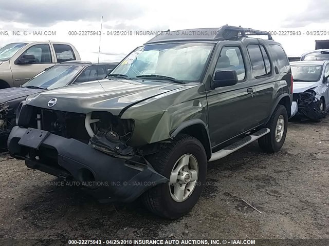 5N1ED28T23C626815 - 2003 NISSAN XTERRA XE/SE GREEN photo 2